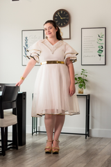 Liora Royale Midi Dress | White