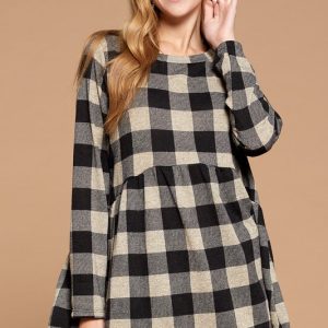 Buffalo Plaid Babydoll Tunic